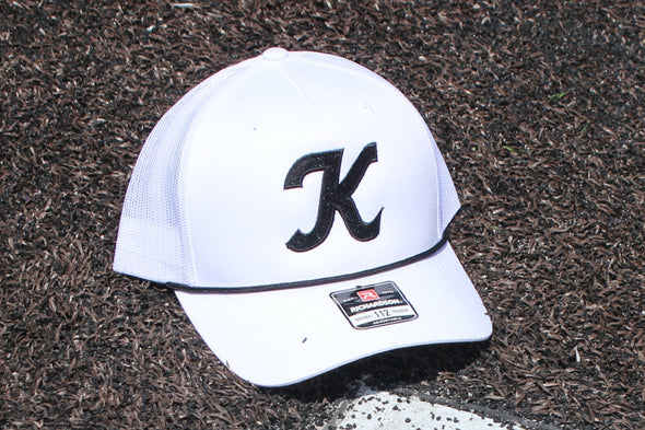White "K" Trucker Rope Hat